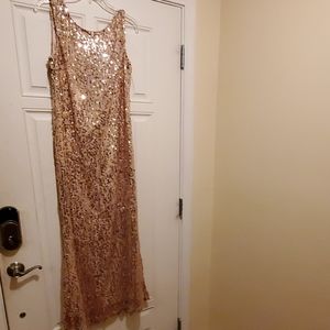 Gold evening dress